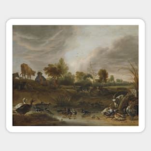 Landscape with Animals by Cornelis Saftleven Magnet